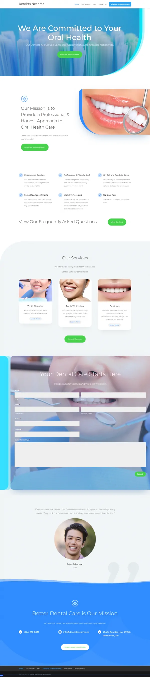 Dentist Landing Page